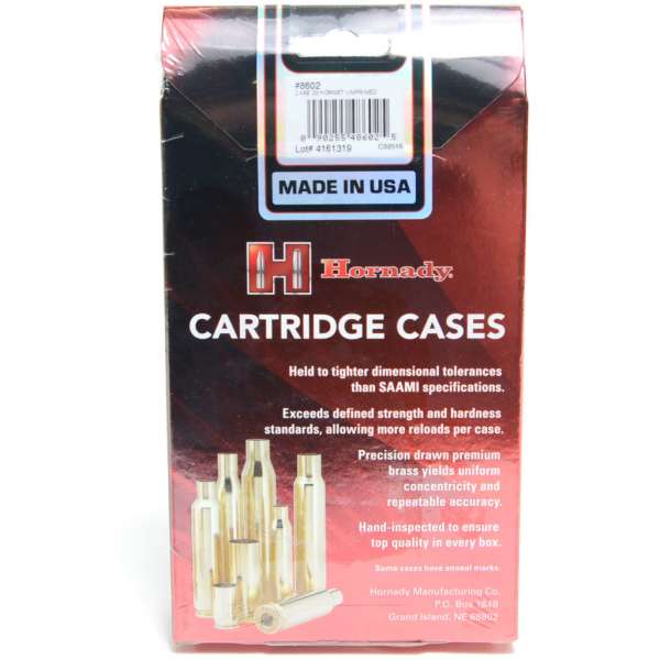 Hornady Brass Unprimed 22 Hornet (50) 5/Cs