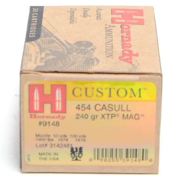 Hornady 454 Casull 240 Grain XTP MAG (eXtreme Terminal Performance) Ammunition (20 Rounds)