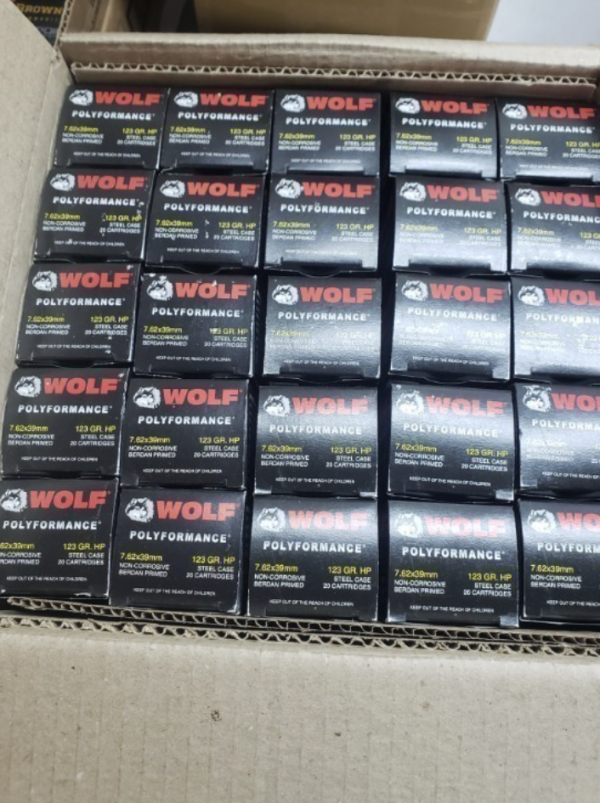 1000 Rounds of 7.62x39 Ammo For Sale In Stock by Wolf – 123gr FMJ - Image 2